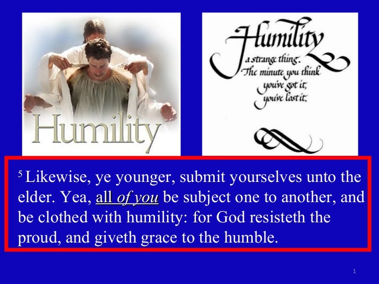 Be clothed with Humility