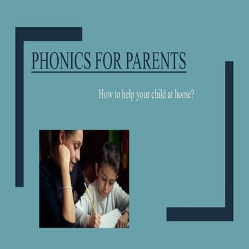 How to Teach Phonics at Home