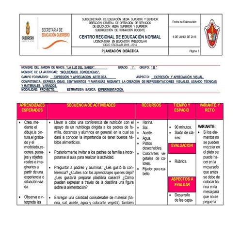 1 planeacion 6 de junio moldeado | DOCX