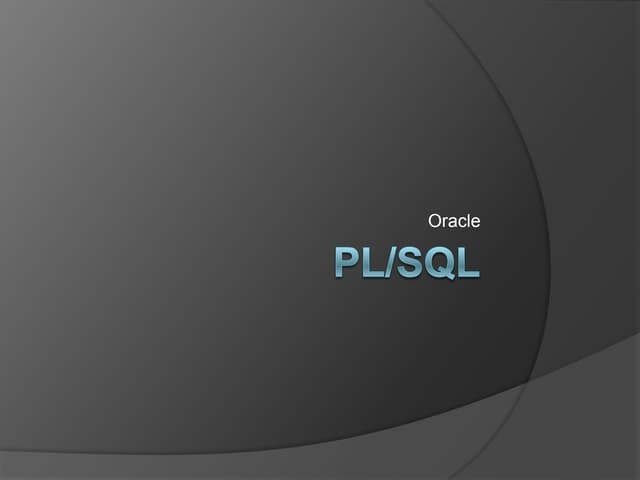 plsql oracle | PPT