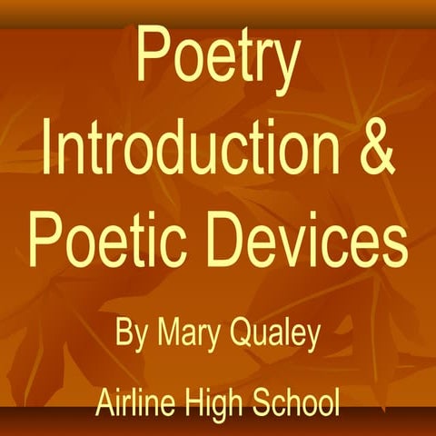 1 poetic devices