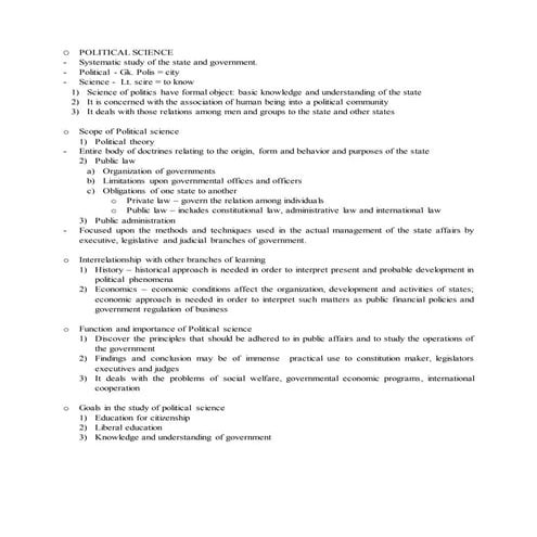 Political Science, State and Government, Constitution 