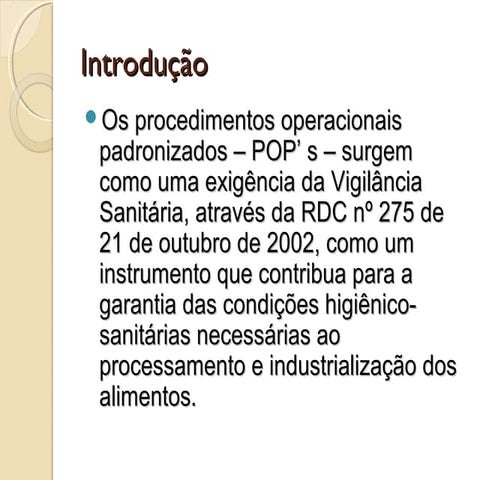 Pop procedimentos operacionais padrão | PDF