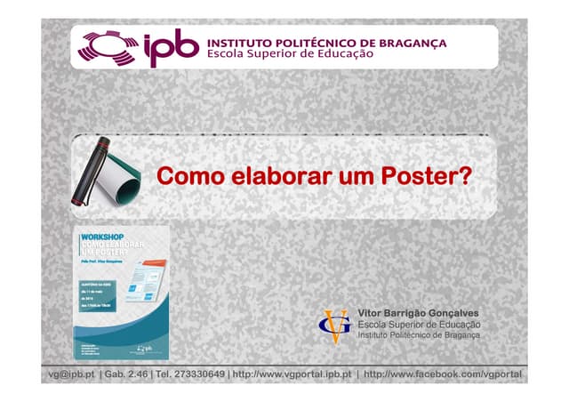 Workshop: Como elaborar um poster?
