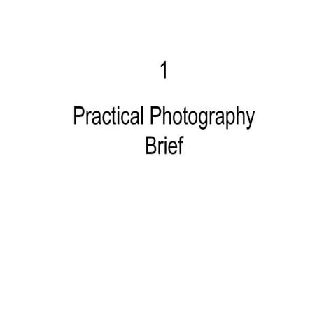 1 practical photo brief