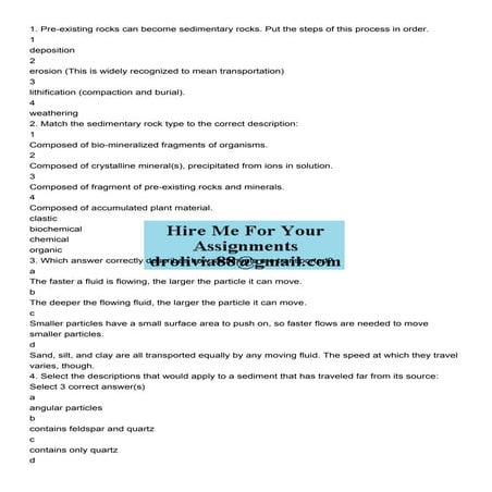 1 Preexisting rocks can become sedimentary rocks Put the .pdf