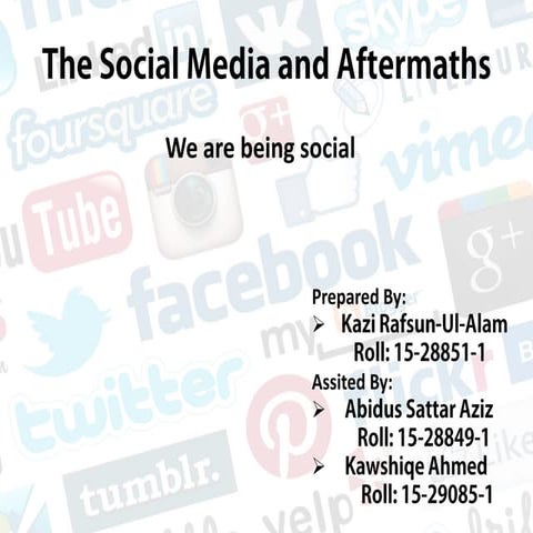 Presentation on Social Media and Aftermath