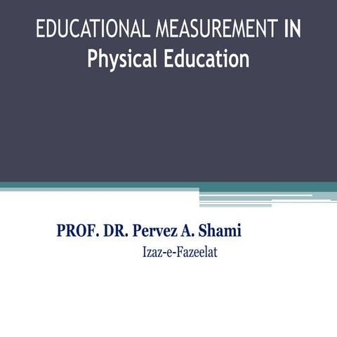edu: measurement in P.E