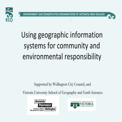 Presentation for community GIS workshops