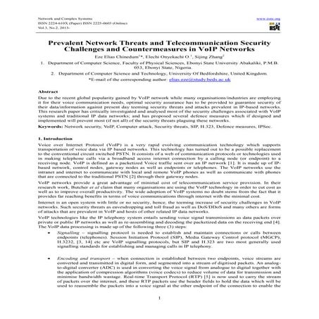 1, prevalent network threats and telecommunication security challenges and co...