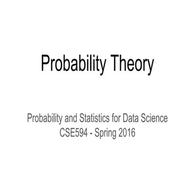 Probability Theory and statistics tome 1