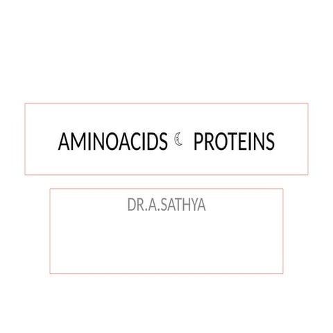 AMINO ACIDS AND PROTEIN IN BIOINFORMATIC
