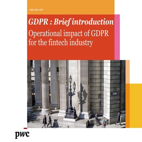 FinTech Belgium GDPR MeetUp - PwC - 14/09/17