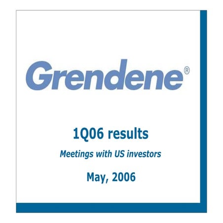 Grendene - 1st Qquarter 2006 Earnings