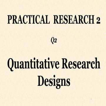 Topic: Research Design (PR1 Qualitative)