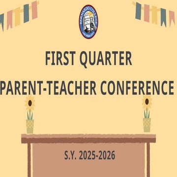 1Q Parent Teacher Conference for the first meet | PPTX