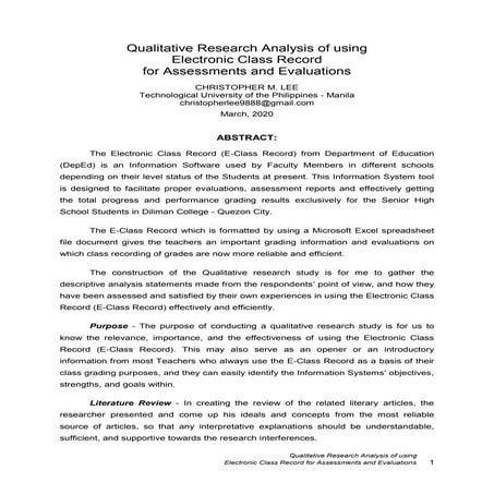 Case study online grading system | DOCX