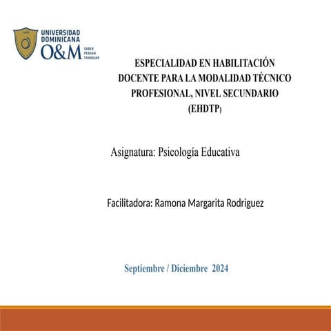 Especialidad en Habilitación Docente Técnico Profesional