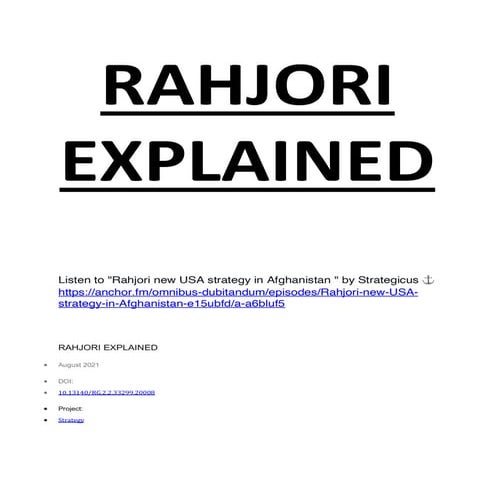 America’s Brilliant Strategy in Afghanistan