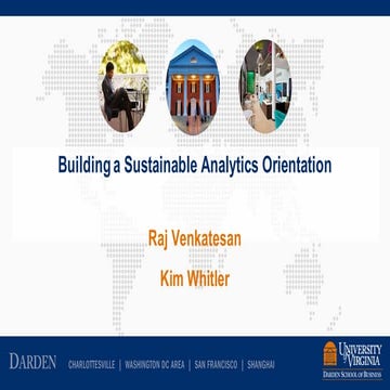 HWZ-Darden Konferenz: Building a Sustainable Analytics Orientation