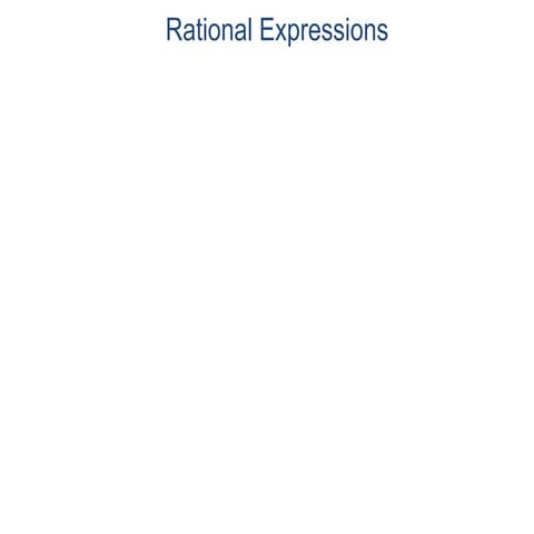 1 rational expressions x