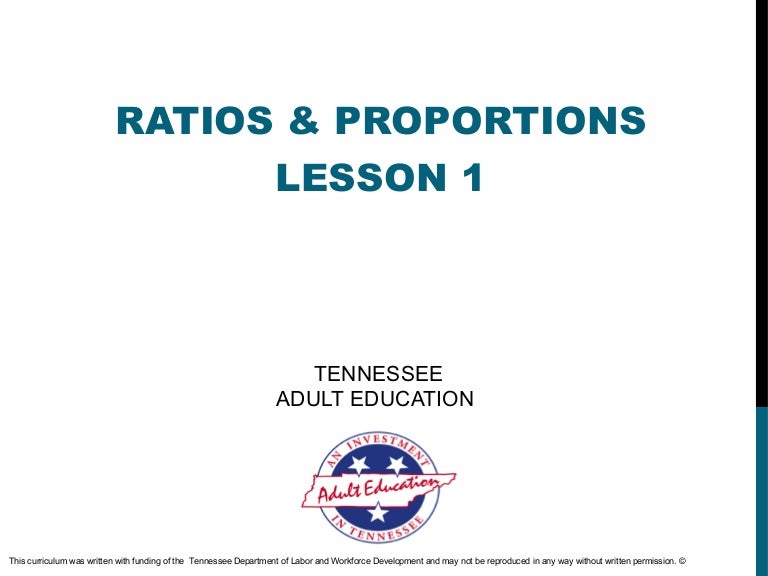 1 ratios proportions