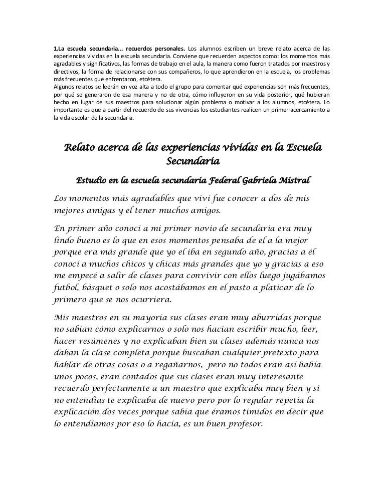 Experiencias Vividas Jam As Contadas