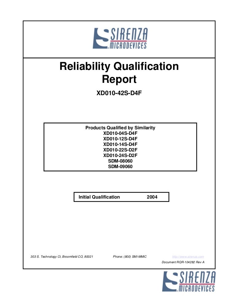 1 reliability qualification report pcb