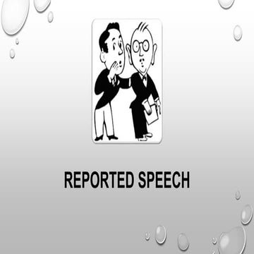 1 reported  statement (take a note)