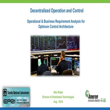 7.1_Decentralized Operation and Control_Rojas_EPRI/SNL Microgrid Symposium