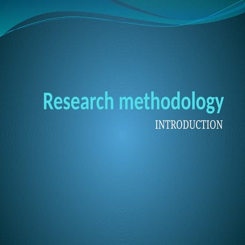 Research methodology class for master students