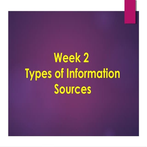 Week 2 Research Sources