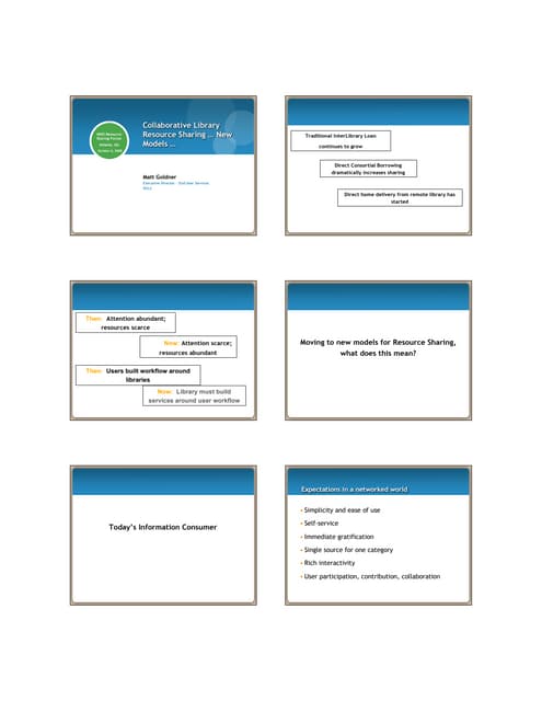 Goldner "Modeling Our Services to Meet Today's User Expectations"