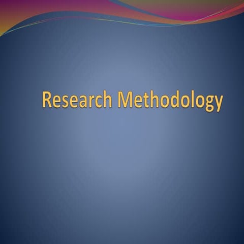   Introduction to research methodology