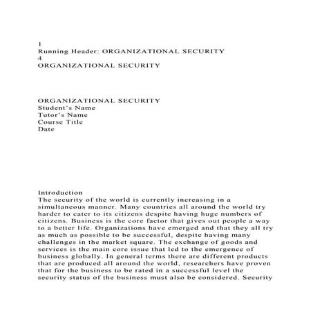 1Running Header ORGANIZATIONAL SECURITY 4ORGANIZATIONAL SEC.docx