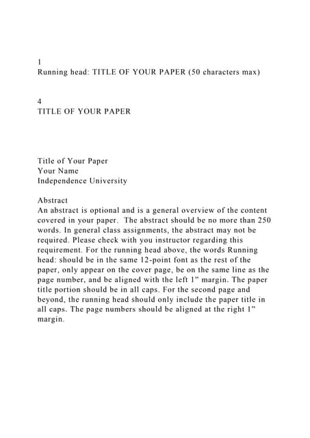 1Running head TITLE OF YOUR PAPER (50 characters max)4.docx