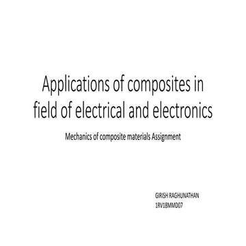 composites applications in electrical and electronics | PPTX