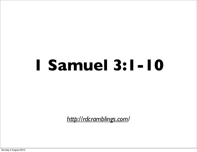 1 samuel 3110 Presentation Notes