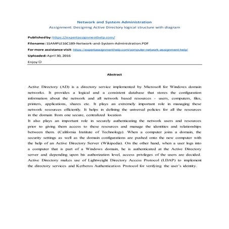 Network And System Administration