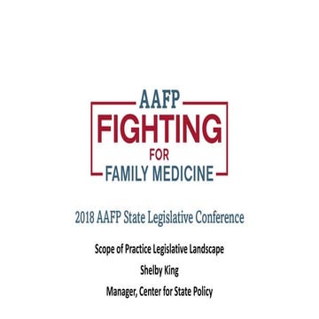 Scope of Practice Legislative Landscape