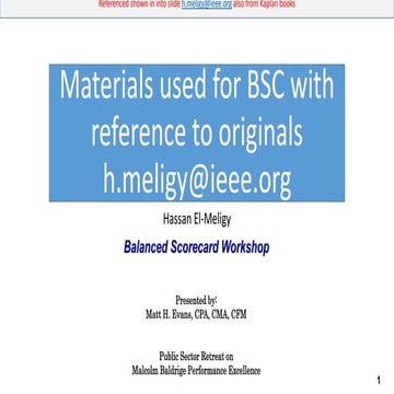 Employing the Balanced Scorecard in Academic Libraries | PPT