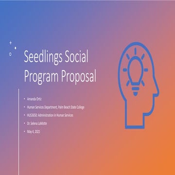 seedlings social program proposal | PPT