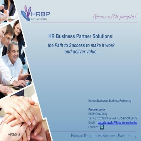 HR Transformation-HR Business Partnering - Services HRBP-Consulting 03 2013