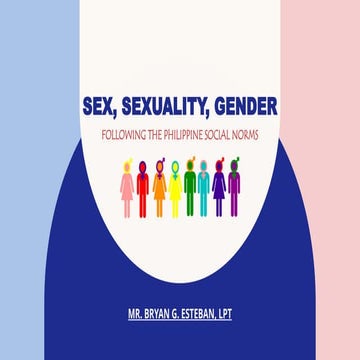 SEX, SEXUALITY AND GENDER FOR GENDER AND SOCIETY SUBJECT | PPTX