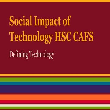1 social impact of technology hsc cafs
