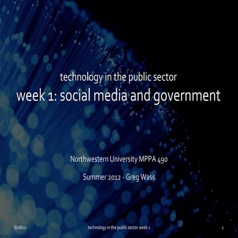 Week 1: Social media and government