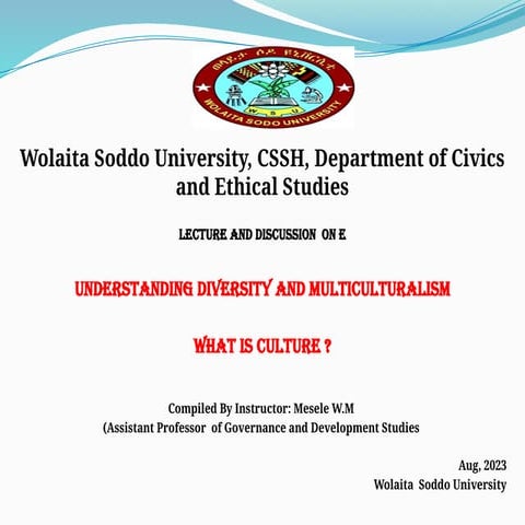 CHAPTER ONE:  Understanding Diversity and Multiculturalism