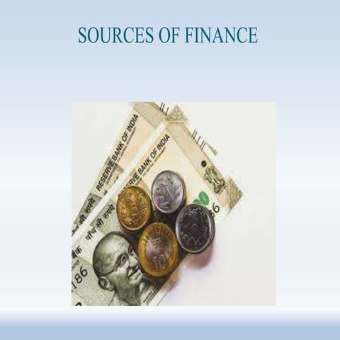 1 sources of finance