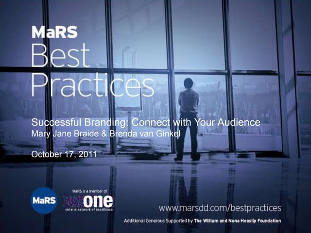Lean Branding: Positioning your early-stage company for success - MaRS Best P...