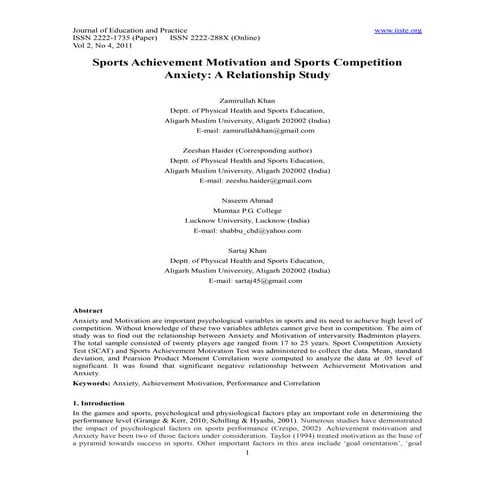 1 sports achievement motivation 1-5 | PDF